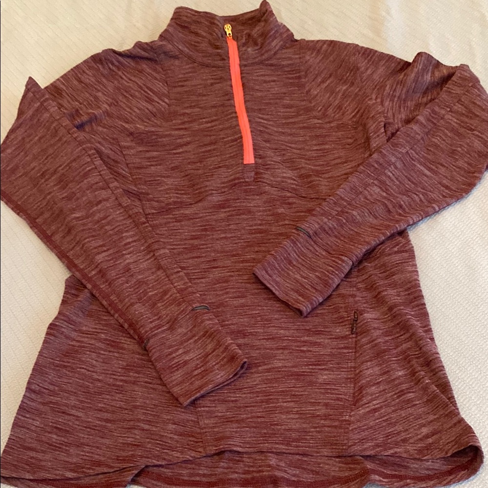 lululemon athletica Maroon Half-Zip Top